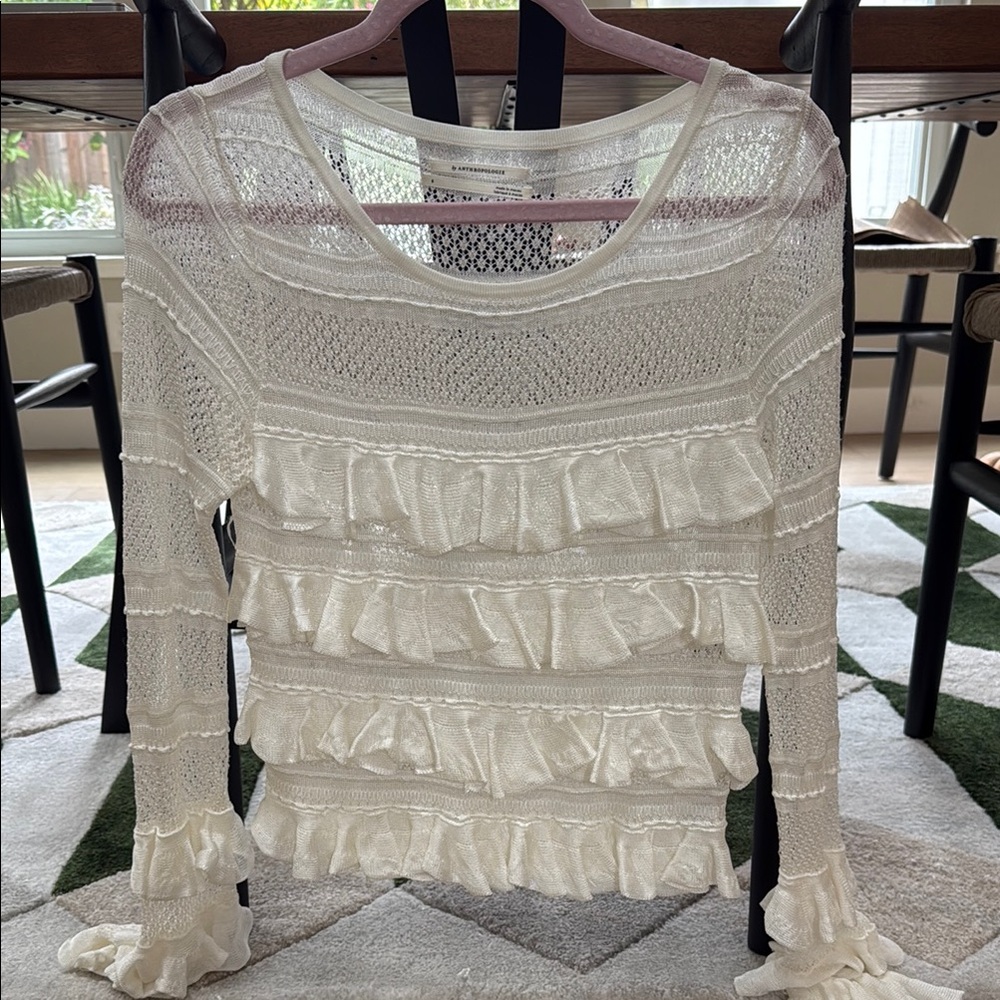 Anthro tiered ruffle top